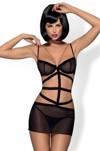 Сексуальный комплект Obsessive Bondy chemise  (S/M)