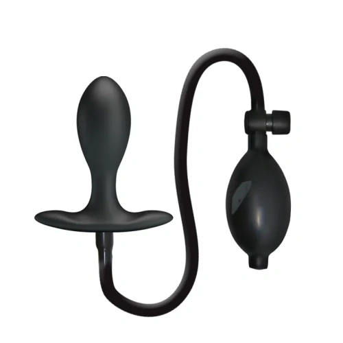 Pretty Love Inflatable Anla Plug Black - надувная анальна пробка со смещенным центром тяжести, 15 см (черный)