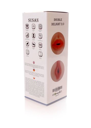 Двухсторонний мастурбатор с вибрацией B-Series Susan Double Delight 2.0