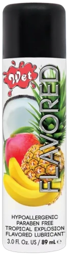 Wet Flavored Tropical Fruit Explosion - Съедобный лубрикант, 89 мл (тропик)