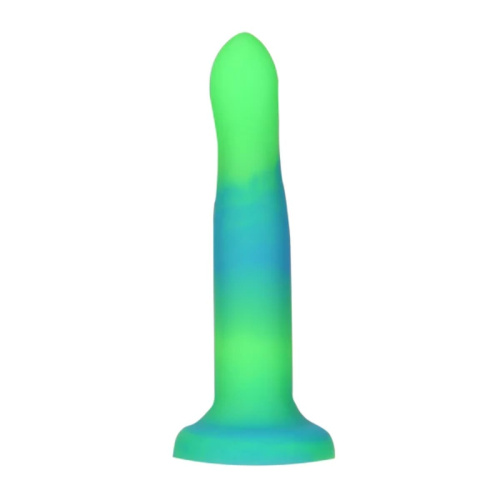 Addiction - Rave - Glow in the Dark Dildo 8 - Светящийся в темноте фаллоимитатор (зелёный с синим)