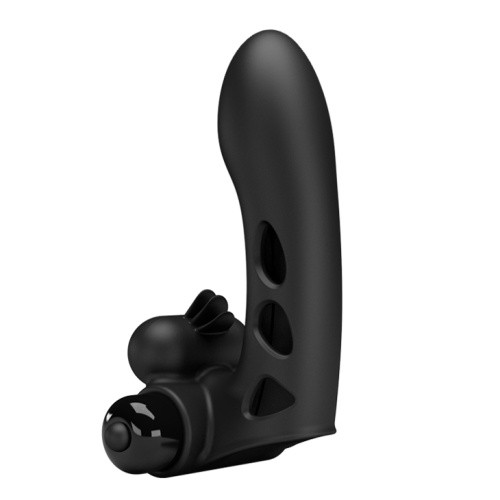 Pretty Love Orlando Honey Finger Vibrator - Вибронасадка на палец, 9х2.6 см (чёрный)
