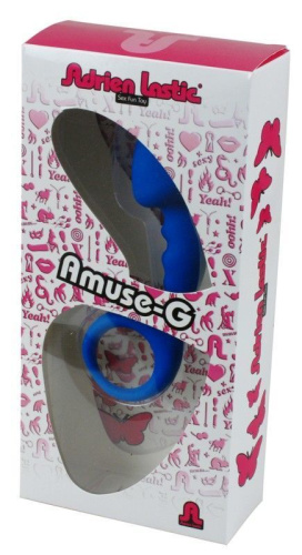 Adrien Lastic Budy Blue - анальная пробка со стимулирующей ножкой, 13х2.5см (синий)