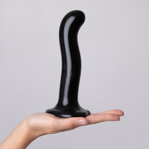 Strap-On-Me P&G-Spot Dildo, S - Насадка для страпона, 16.4х3 см, (черная)