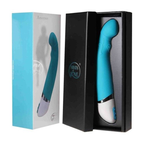 StRubber Minds Of Love Amorous Vibrator Blue - Силиконовый вибратор, 17.5х3.6 см (бирюзовый)