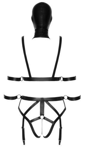 Боди портупея с маской на голову Bad Kitty Strap+Mask Set, S