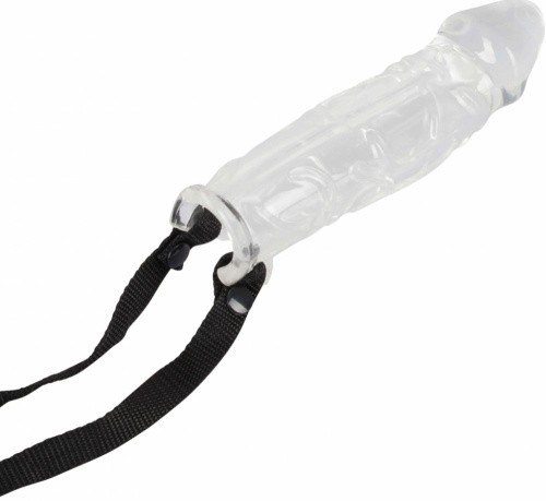 Orion Crystal Skin Penis Sleeve - Насадка на член с ремнями, +5 см (прозрачный)