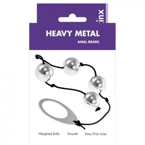 Kinx Heavy Metal Anal Beads Silve - металлические анальные бусы, 22.5х2 см