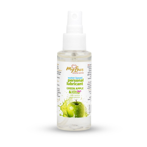2в1 лубрикант и массажный гель - MyLove Aroma Series Intim&Massage Green Apple, 50 мл
