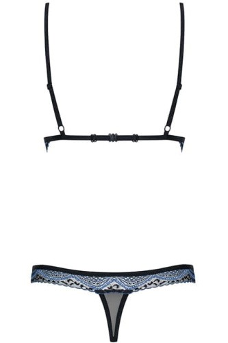 Obsessive 844-SET-1 set - кружевной эротический комплект, S/M (чёрный)