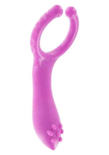 Toy Joy Vibrating Clit-stim C-ring - виброкольцо на пенис, 10х3,5 см (розовый)