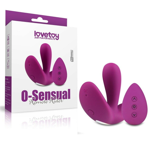 LoveToy O-Sensual Remote Rider - Клиторально-вагинальный вибратор с пультом ДУ, 9х2 см