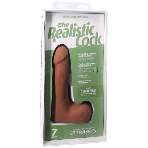 Фалоімітатор Doc Johnson The Realistic Cock ULTRASKYN 7 Inch with Balls, 17,8 см - купити в Україні | Секс шоп SEX-SHOP.ua