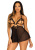 Сорочка беби-долл с открытыми чашками Leg Avenue Lace and mesh babydoll & panty, M Сорочка беби-долл с открытыми чашками Leg Avenue Lace and mesh babydoll & panty, M