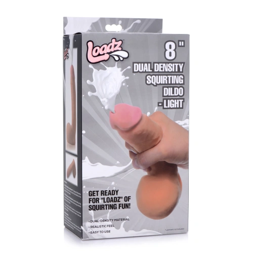 Loadz 8" Dual Density Squirt Dildo Light фаллоимитатор с эякуляцией, 21.6х4.5 см (телесный)