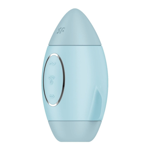 Satisfyer Mission Control - Вакуумный стимулятор, 10 см (голубой)