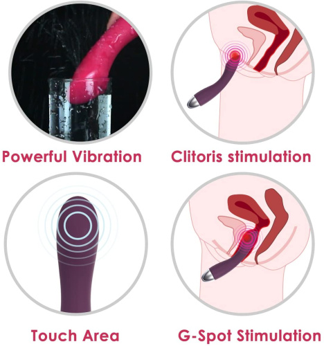 Svakom Lisa Touch Sensor Vibrator - вибратор для точки G с сенсорным датчиком, 17х3 см