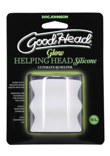 Мастурбатор светящийся в темноте Doc Johnson GoodHead Glow Helping Head