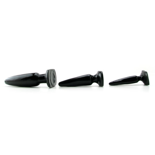CalExotics Colt anal trainer kit - Набор анальных пробок разного размера, 3 шт (чёрный)