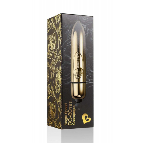 Rocks Off 1-Speed Champagne - одношвидкісна віброкуля, 8х1.6 см (Золотий) - купити в Києві, Україні