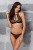 Passion Exclusive Jade Set - Сексуальный комплект белья: бюстгальтер и стринги, S/M (чёрный)