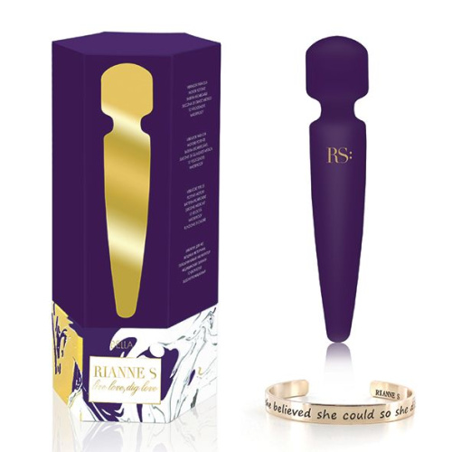 Rianne S Bella Mini Wand Purple вібромасажер 10 режимів, 19х4 см (фіолетовий) - купити в Києві, Україні