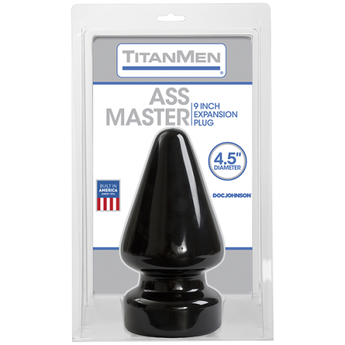 Doc Johnson Titanmen Butt Plug Ass Master - Анальная пробка, 16х12 см (чёрный)