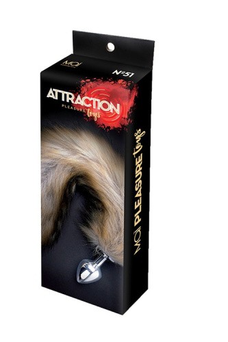 MAI Attraction Toys №51 - анальная пробка Лисий Хвост,  7х3 см
