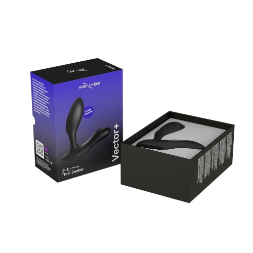 We-Vibe Vector + Лубрикант 50 мл- Масажер простати, 10.6х3 см (чорний) - купити в Києві, Україні