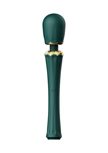 Zalo Kyro Wand мощный перезаряжаемый вибромассажер с 2 насадками, 29.1х5.35 см (зелёный)