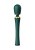 Zalo Kyro Wand мощный перезаряжаемый вибромассажер с 2 насадками, 29.1х5.35 см (зелёный)