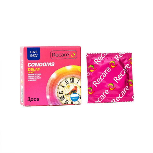 Recare Delay Candy Condoms 3 шт, пролонгирующий эффект