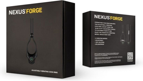Nexus Forge Vibrating - Ерекційне віброкільце-ласо, 15 см (чорний) - купити в Києві, Україні