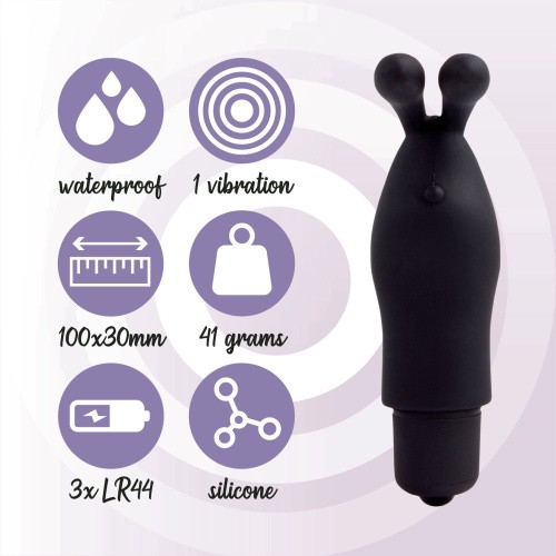 FeelzToys Magic Finger Vibrator - Вибратор на палец, 10х3 см (чёрный)