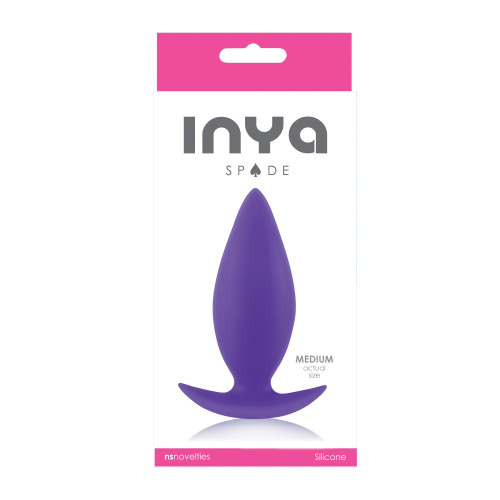 NS Novelties Inya Spades Medium-Середня анальна пробка, 10х3,8 см (пурпурова) - купити в Києві, Україні