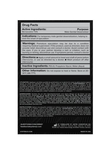 System JO Prolonger Spray with Benzocaine - Пролонгирующий спрей, 60 мл
