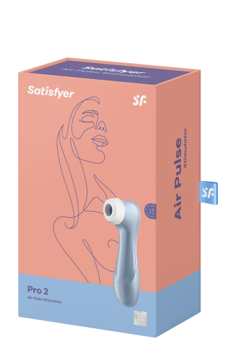 Satisfyer Pro 2 - Вакуумный стимулятор, 16х4 см (голубой)