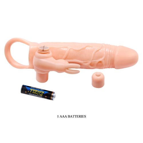 Удлиняющая насадка на пенис Pretty Love Brave Man Vibro Extension flesh