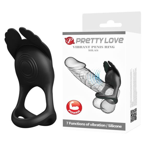 Эрекционное кольцо с вибрацией Pretty Love Silas Vibrant Penis Ring