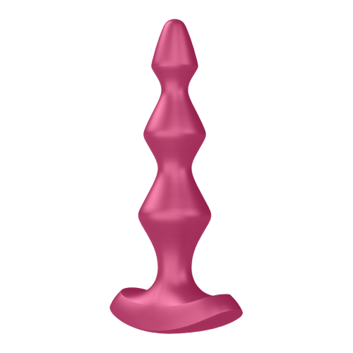 Satisfyer Lolli Plug 1 - анальная елочка, 14х3.2 см, (малиновый)