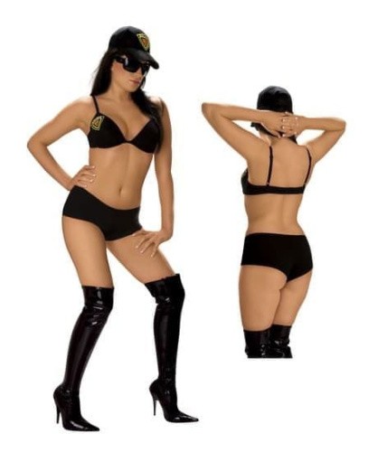 Roxana - ролевой костюм полицейской POLICEWOMAN M, (черный)