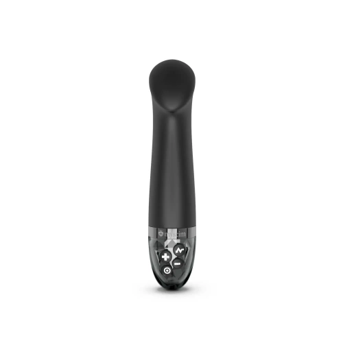 Mystim Right on Ron Black Edition - вибратор с электростимуляцией для точки G, 16.5х3.6 см (чёрный)