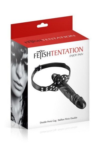 Fetish Tentation Double Penis Gag - Кляп с двойным фаллоимитатором