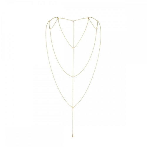 Bijoux Indiscrets Magnifique Back and Cleavage Chain - Цепочка для спины украшение для тела, (серебристый)