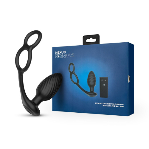 Анальна вібропробка Nexus Tornado Cock and Ball Ring - купити в Україні | Секс шоп SEX-SHOP.ua