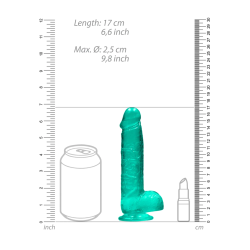 Реалистичный фаллоимитатор на присоске Realrock Dildo 6" , 17 см