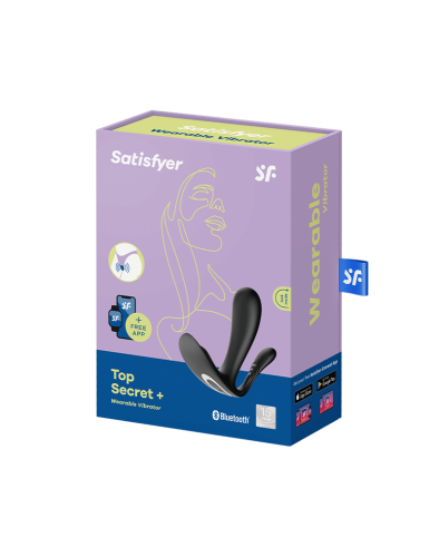 Satisfyer Top Secret + Вібратор з двома моторами для точки G та анальної стимуляції, 11х3 см (чорний) - купити в Києві, Україні