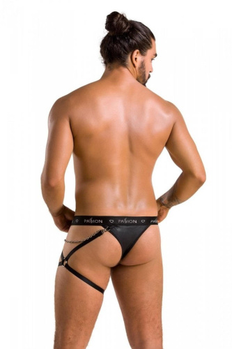 Passion - 058 THONG BILL black - Сексуальні чоловічі стрінги, XXL/XXXL - купити в Києві, Україні