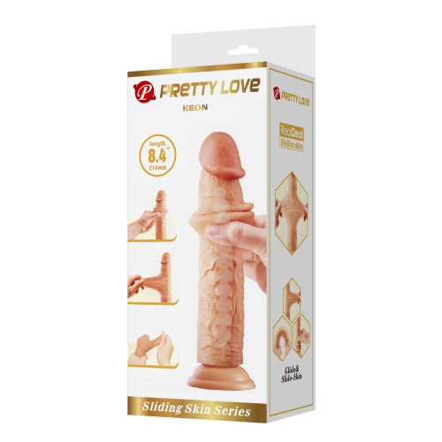 Реалистичный фаллоимитатор Pretty Love Keon, 21.4 см