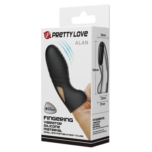 Pretty Love Alan Finger Vibrator Black - Насадка на палець, 10х3 см (чорний) - купити в Києві, Україні